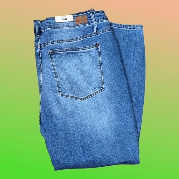 NWT Plus Size Judy Blue High Waist Lemon Patch Skinny Fit Jeans Size 22W #206 - Picture 4 of 14